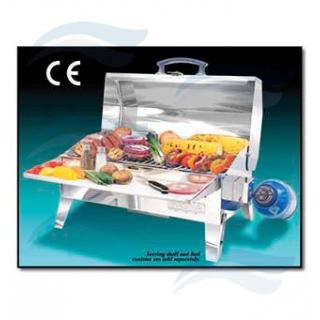 BBQ Gril INOX 23x46 cm s odklápěcím víkem a regulací plynu